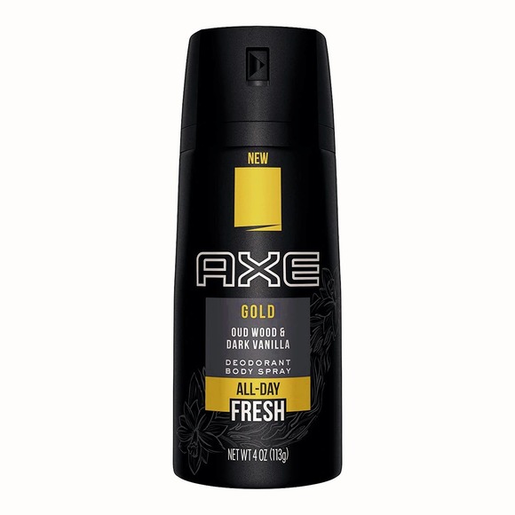 AXE Body Spray GOLD Oud Wood & Dark Vanilla Deodorant 4 oz‎ 48HR Fresh - Picture 1 of 3